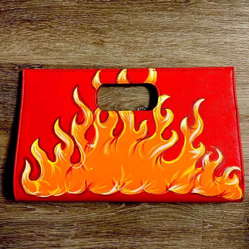 Hand painted clutch